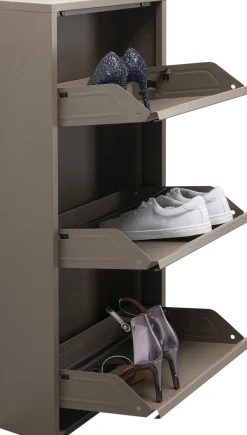 Szafka na buty stalowa 3 półki kolor taupe 50x103 cm