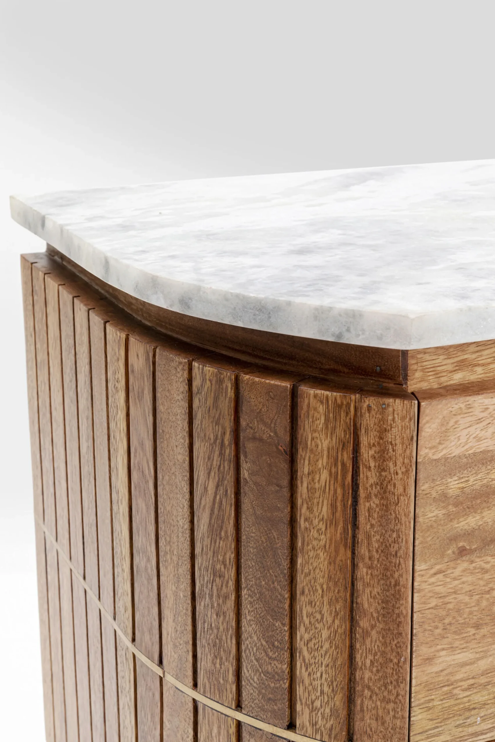 Szafka nocna Grace 50x55 cm drewno mango - blat marmur