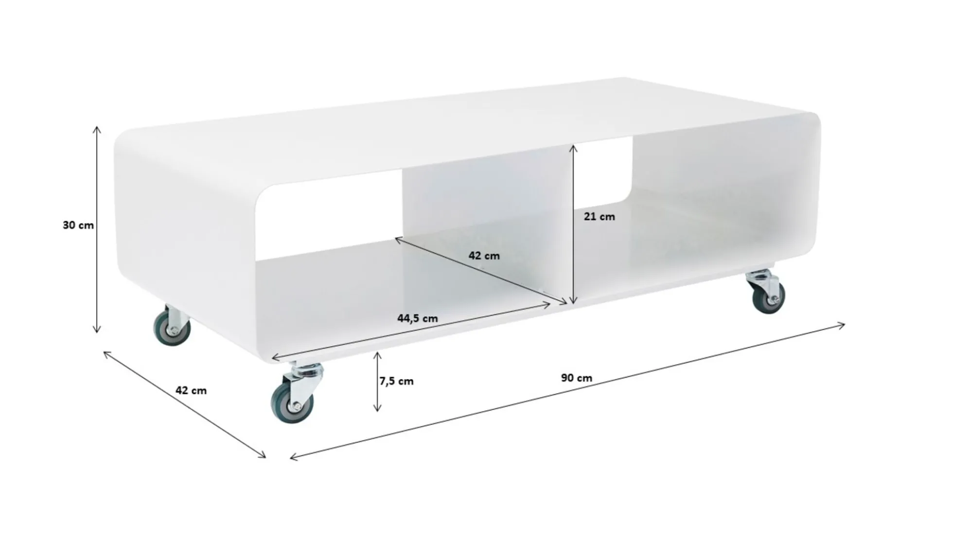 Szafka RTV Lounge 90x30 cm biała