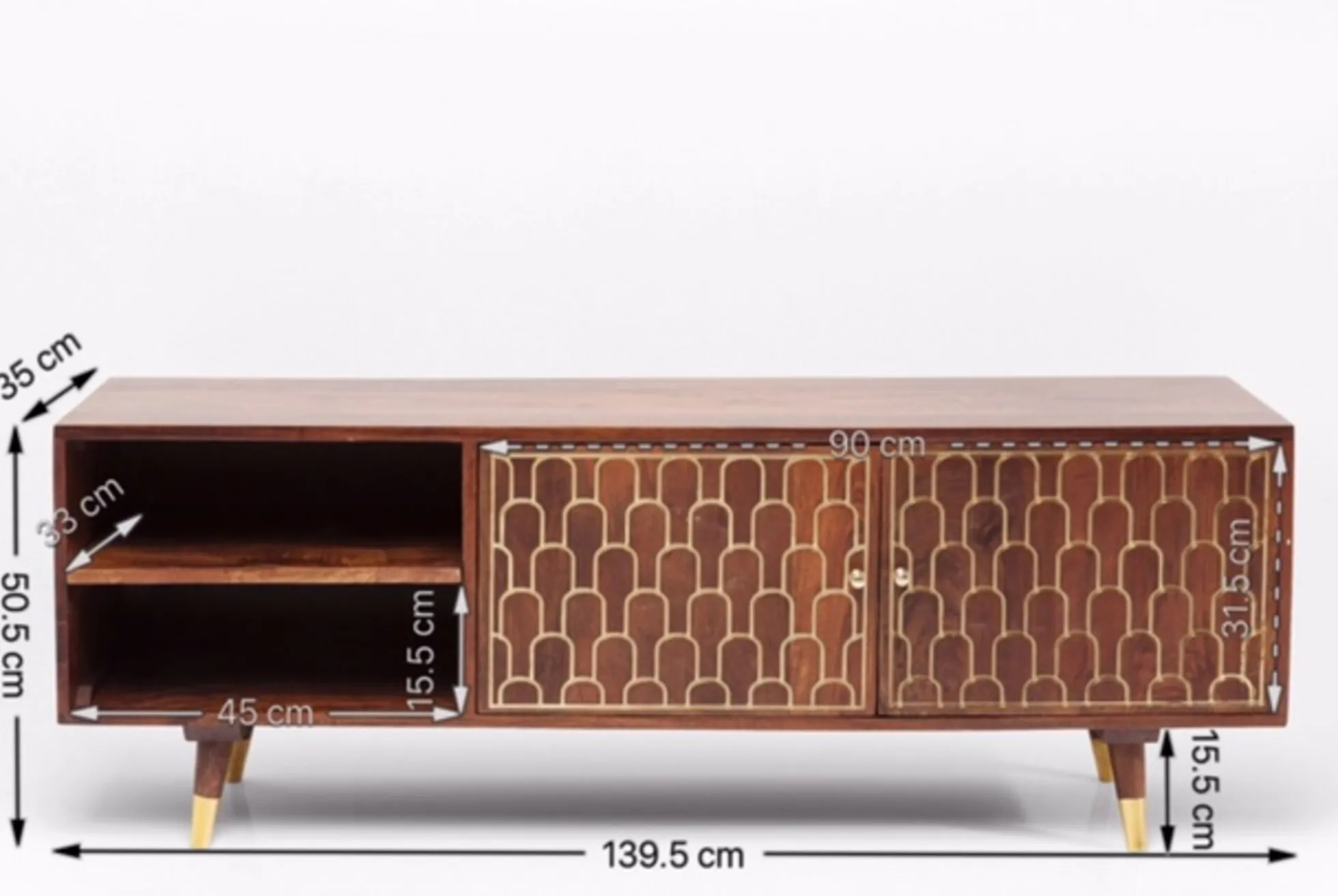 Szafka RTV Muskat 140x50cm brązowa
