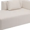 Szezlong tapicerowany kremowy moduł lewy 182x118 cm