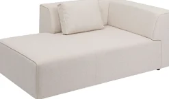 Szezlong tapicerowany kremowy moduł lewy 182x118 cm