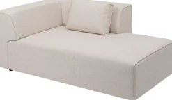 Szezlong tapicerowany moduł kremowy prawy 182x118 cm