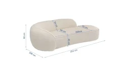 Szezlong Wonder 252x108 cm beżowy
