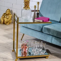 Szklanka Diamond Gold Rim 710 ml transparentna