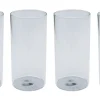 Szklanka Electra 520 ml transparentna - spód srebrny