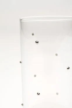 Szklanka Glam Dots Srebrna 14cm