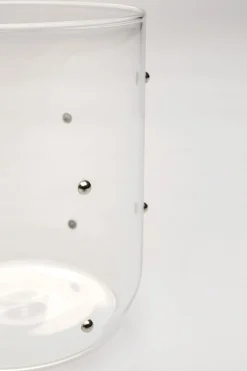 Szklanka Glam Dots Srebrna 9cm