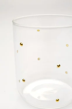 Szklanka Glam Dots Złota 9cm