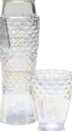 Szklanki kolorowe 4-set 250 ml motyw zwierzęcy ryba