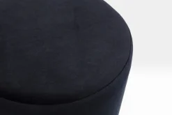 Taboret Cherry Ø35 cm czarny podstawa złota
