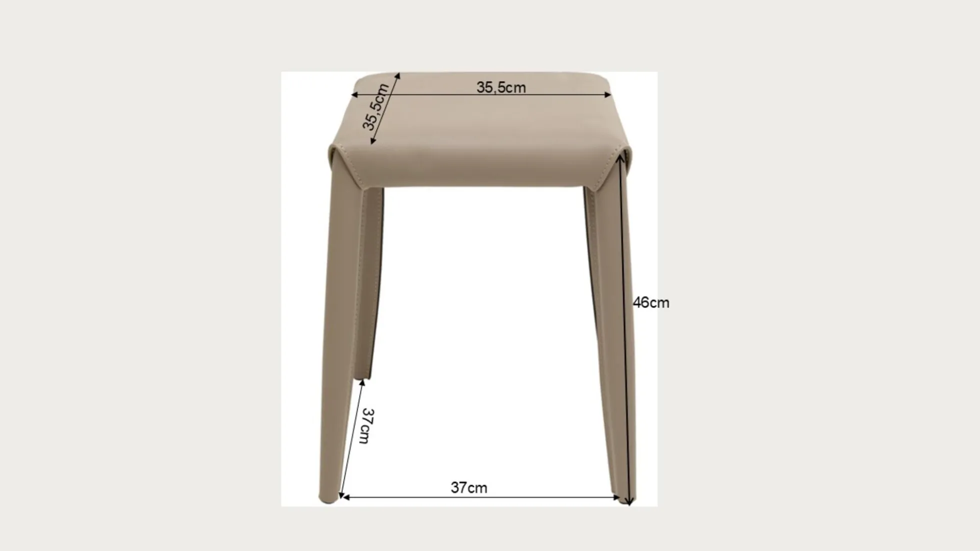 Taboret Monza ciemnoszary