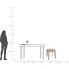 Taboret Monza jasnoszary