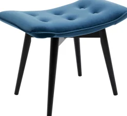 Taboret - podnóżek Vicky 59x46 cm niebieskozielony - nogi czarne
