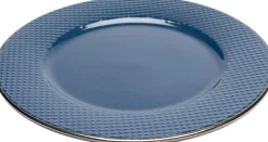 Talerz deserowy ceramiczny niebieski Ø20 cm