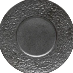 Talerz deserowy czarny kamionkowy Ø21 cm