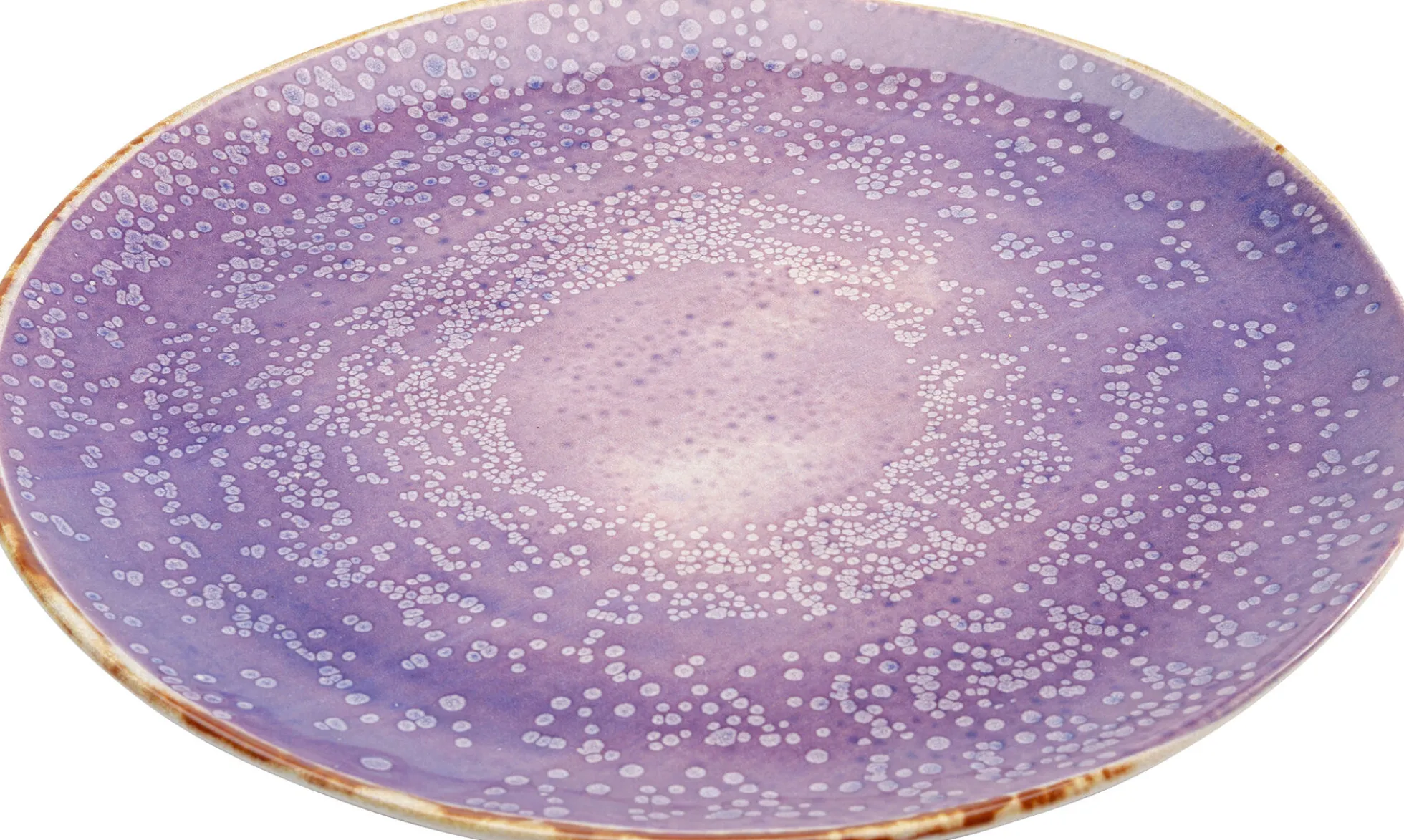 Talerz deserowy fioletowy Ø21 cm ceramika