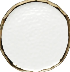 Talerz do serwowania Bell Ø38 cm biało-złoty