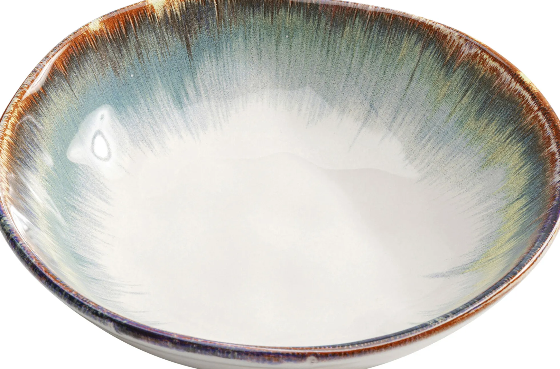 Talerz głęboki Organic ∅20 cm biało-niebieski