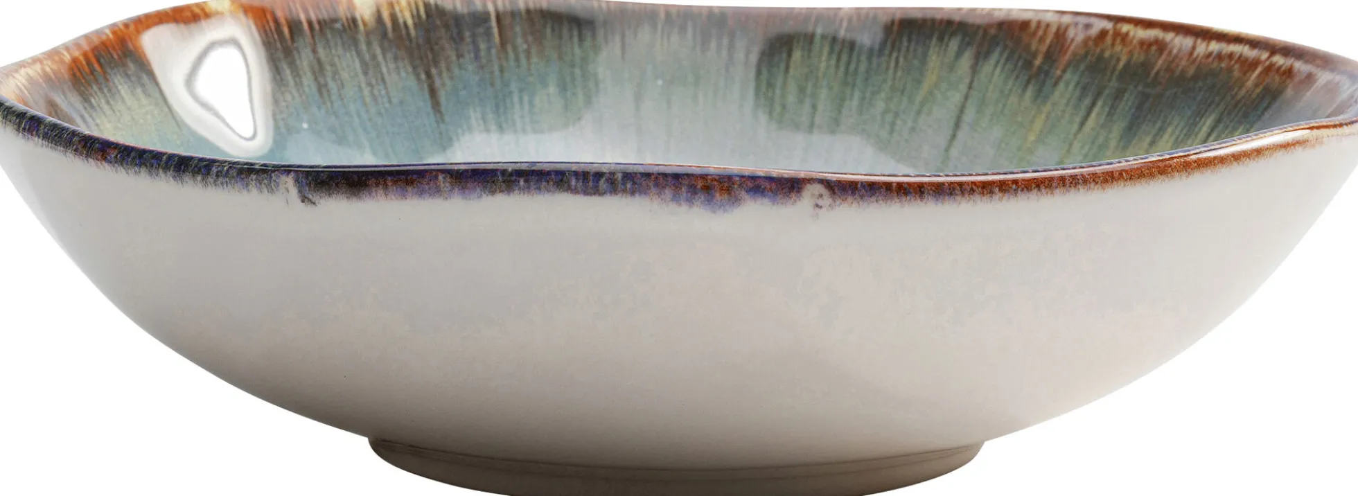 Talerz głęboki Organic ∅20 cm biało-niebieski