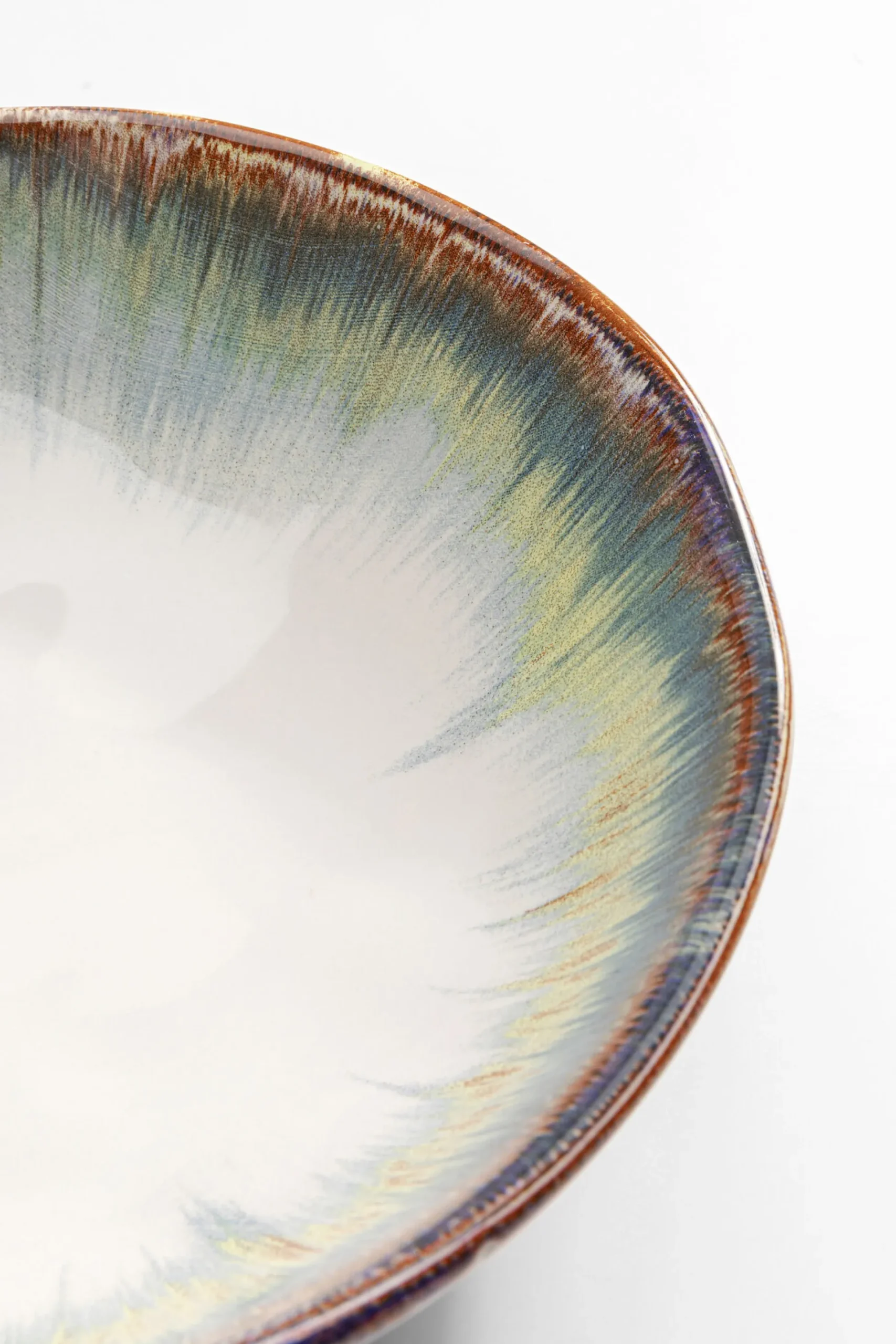 Talerz głęboki Organic ∅20 cm biało-niebieski