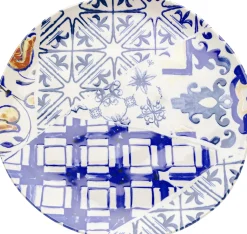 Talerz obiadowy Fresco Ø26 cm biało-niebieski