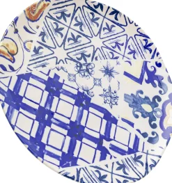 Talerz obiadowy Fresco Ø26 cm biało-niebieski