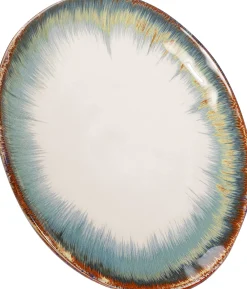 Talerz Organic ∅26 cm biało-niebieski