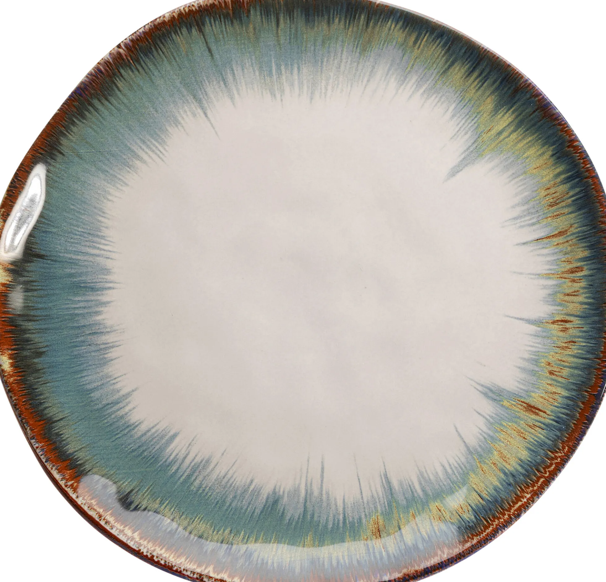 Talerz Organic ∅26 cm biało-niebieski