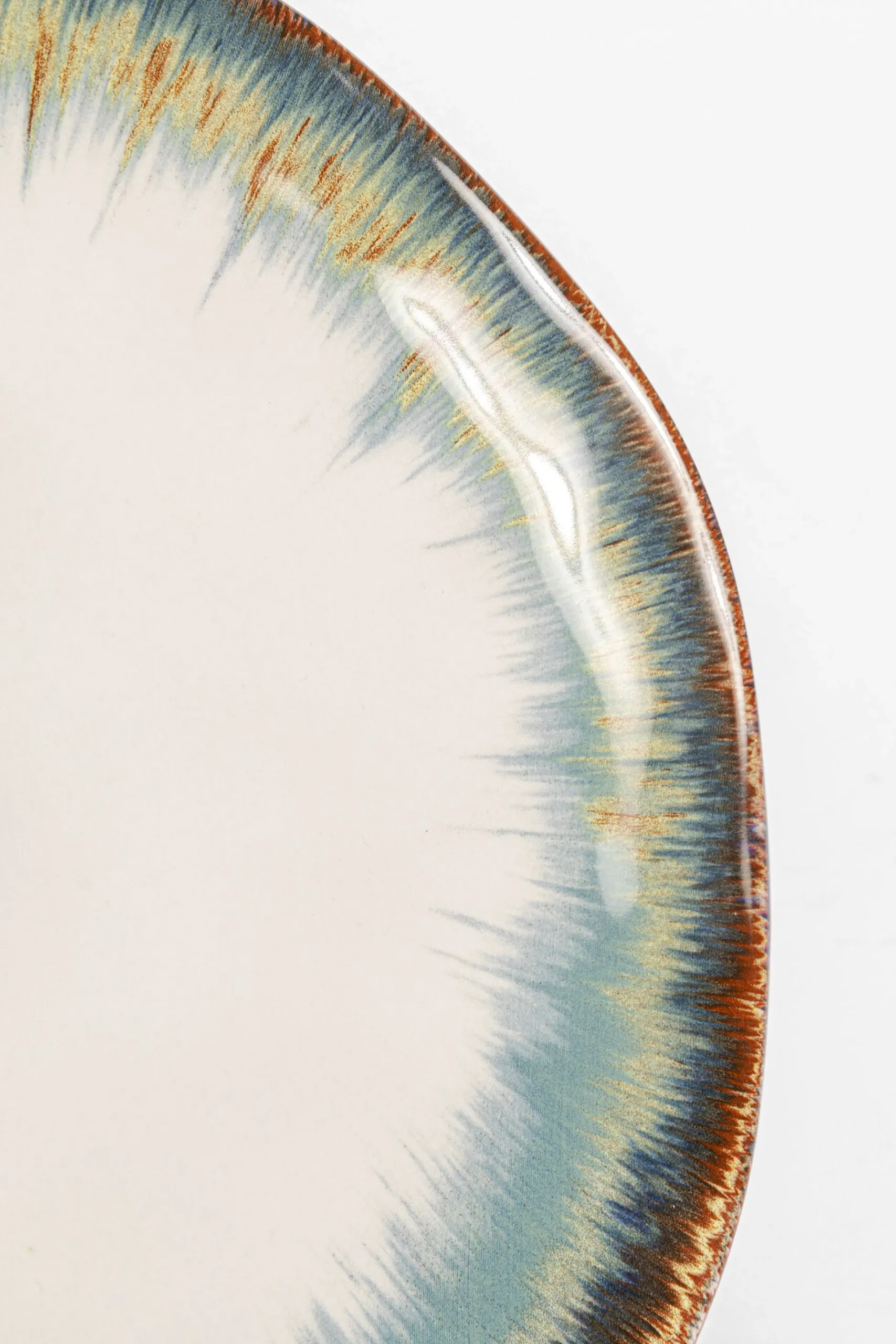 Talerz Organic ∅20 cm biało-niebieski