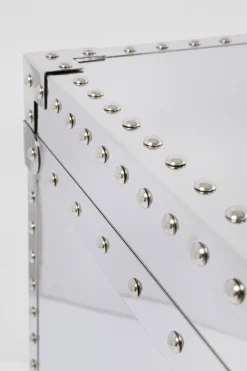Toaletka z lustrem i szufladami glamour stal nierdzewna 65x100 cm