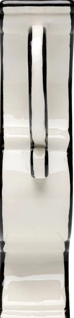 Wazon ceramiczny z uchwytami biały 23x24 cm