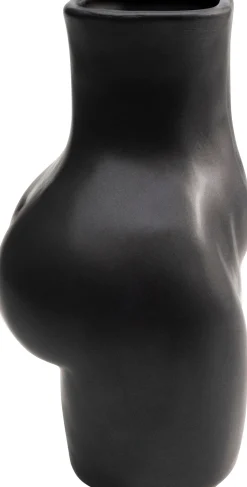 Wazon czarny z motywem ludzkiego ciała ceramiczny 16x22 cm