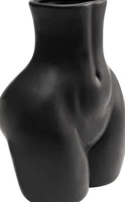 Wazon czarny z motywem ludzkiego ciała ceramiczny 16x22 cm