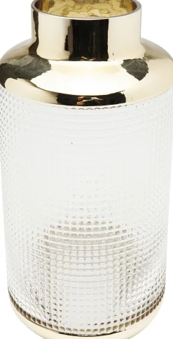 Wazon LA Noble ∅15x30 cm transparentno-złoty