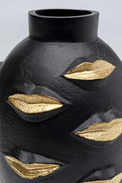 Wazon Lips Ø15x20 cm czarno-złoty
