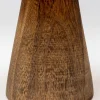 Wazon mały brązowy szkło i drewno paulownia Ø16x21 cm