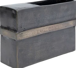 Wazon Paro 25x16 cm aluminium ciemnobrązowy