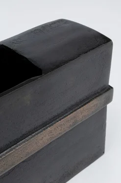 Wazon Paro 25x16 cm aluminium ciemnobrązowy