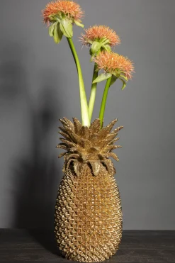 Wazon Pineapple 25x50 cm złoty