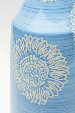 Wazon porcelanowy niebieski motyw kwiatowy Ø19x47 cm