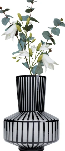 Wazon Roulette ∅25x31 cm biało-czarny