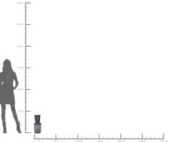 Wazon Roulette ∅18x41 cm biało-czarny