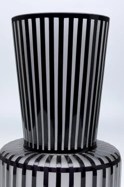 Wazon Roulette ∅18x41 cm biało-czarny