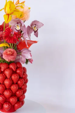 Wazon Strawberries czerwony 30cm
