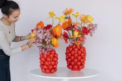 Wazon Strawberries czerwony 24cm