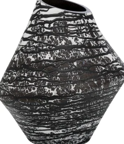 Wazon szklany czarny do salonu 27 cm