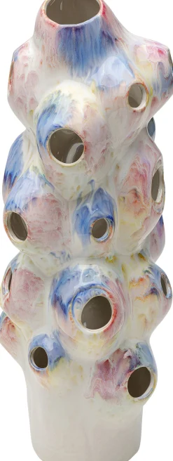 Wazon z kamionki kolorowy ręczne wykonanie 15x39 cm