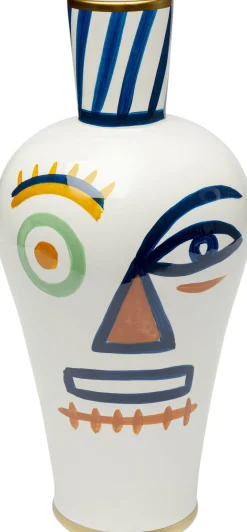 Wazon z porcelany kolorowy dwie twarze Ø21x44 cm