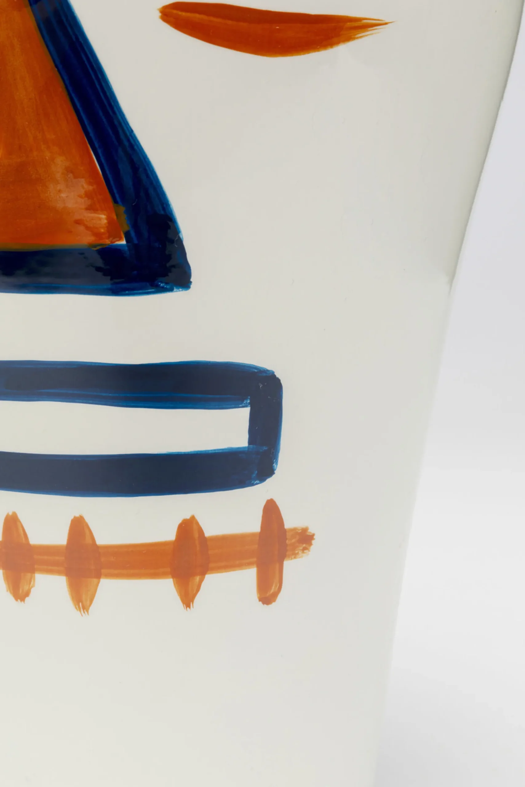 Wazon z porcelany kolorowy dwie twarze Ø21x44 cm